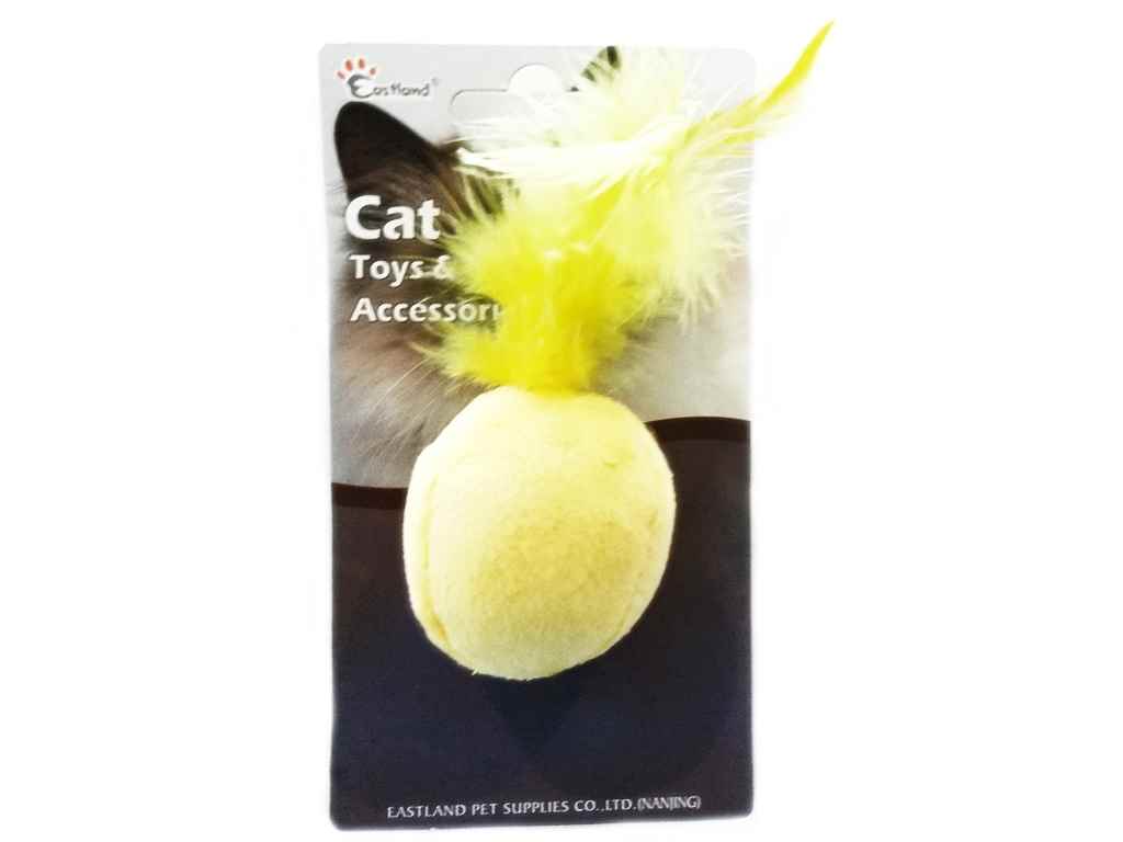 EASTLAND KEDİ OTLU TÜYLÜ TOP 4,5 CM KARŞ.RENKLİ