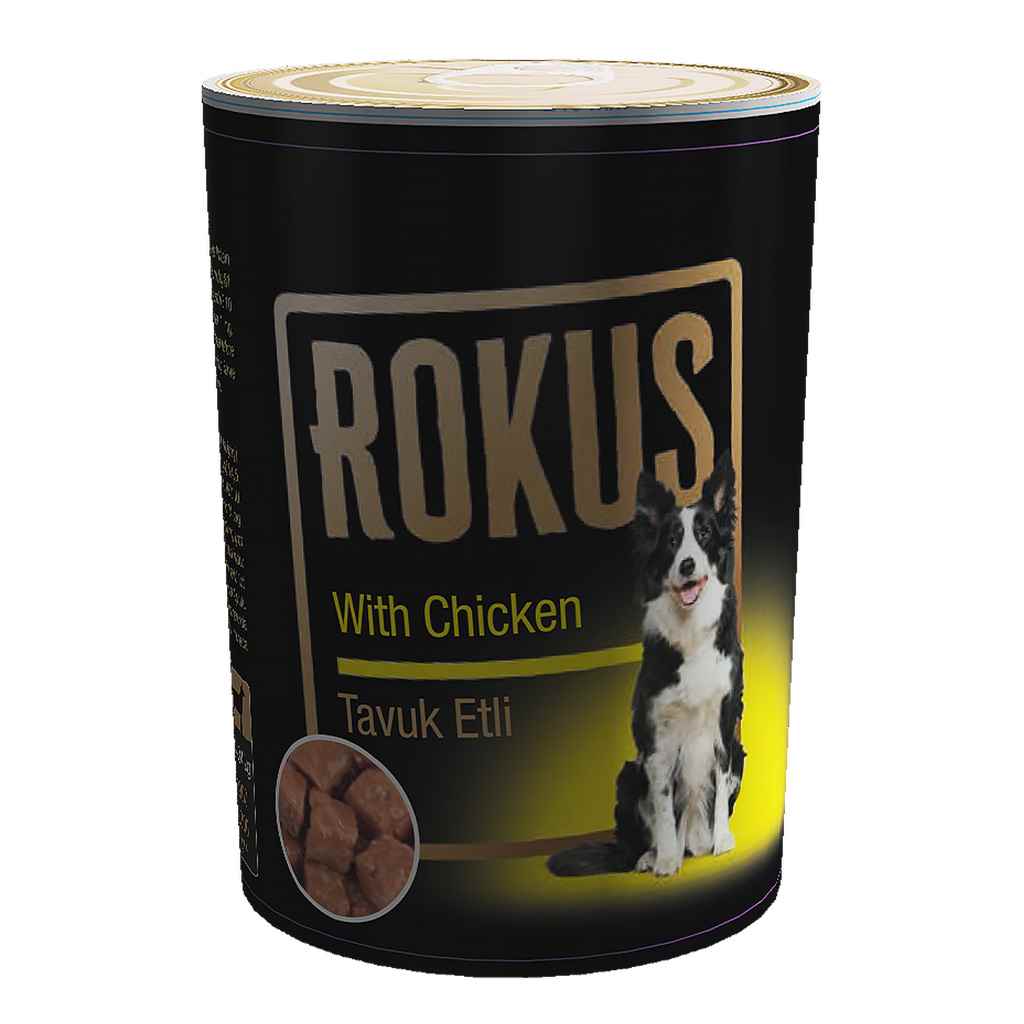 ROKUS TAVUKLU KÖPEK KONSERVESİ 410G