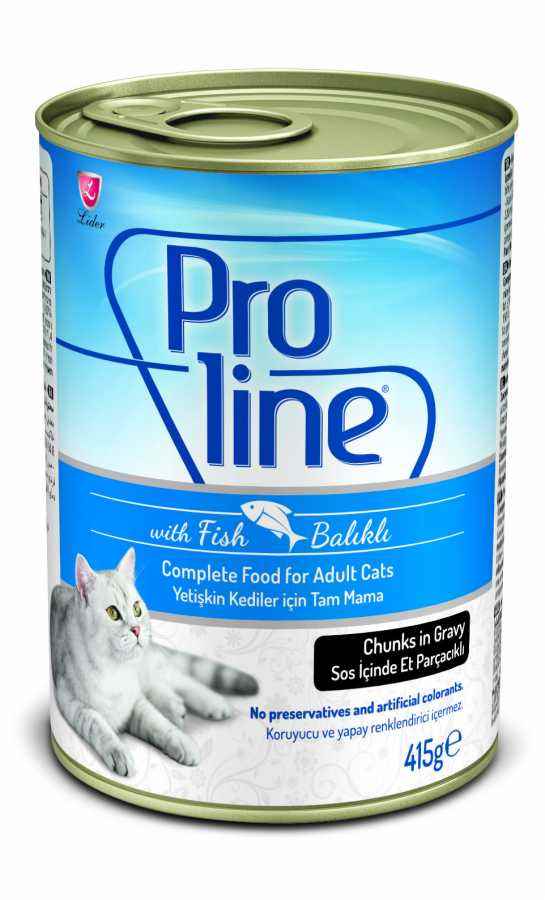 PROLİNE KEDİ KONSERVE BALIKLI SOS İÇİNDE 415 GR