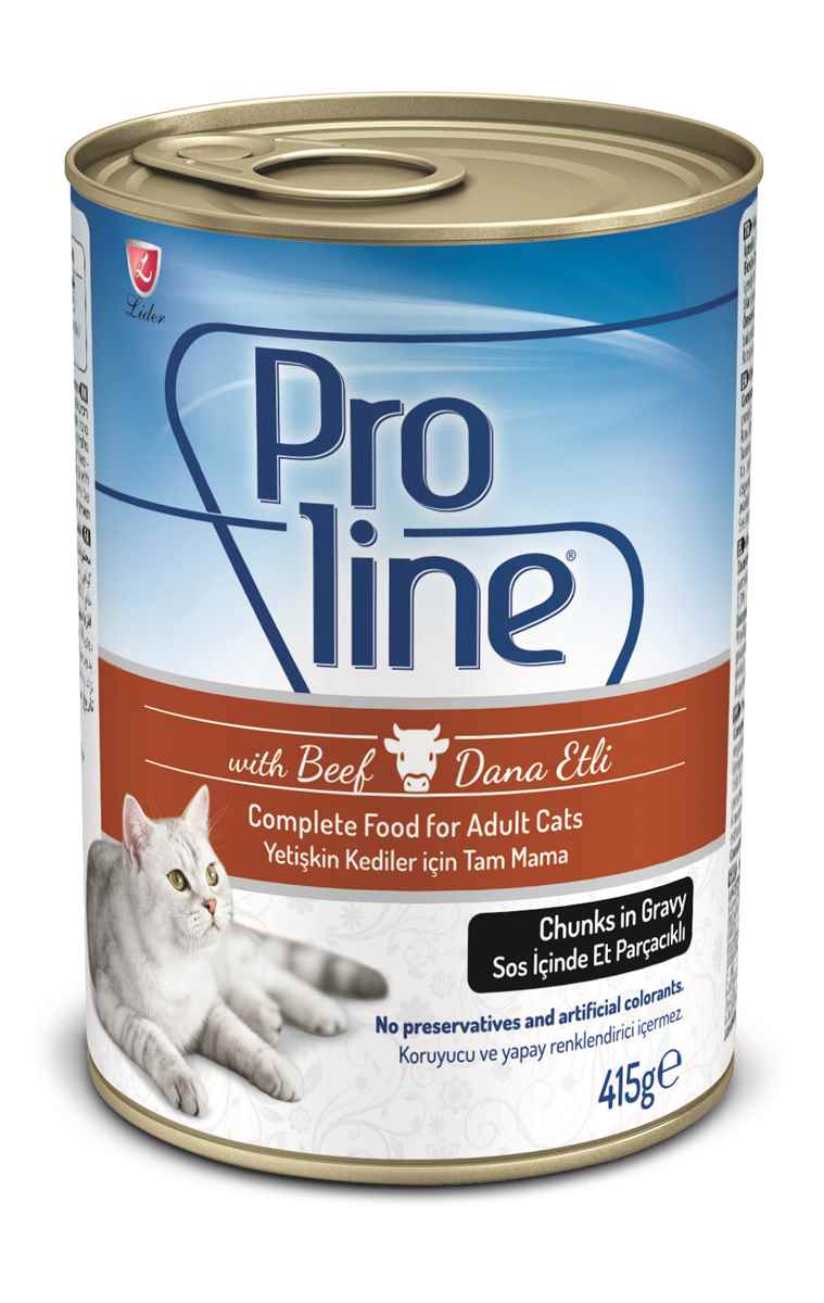 PROLİNE KEDİ KONS KUZU ETLİ SOSİÇİNDE415GR