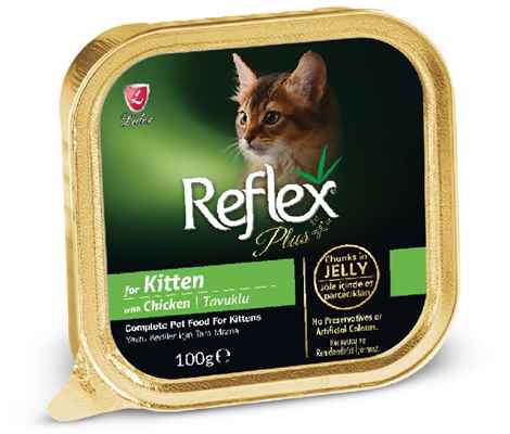 Reflex Plus Yavru Kedi Jöle İçinde Tavuk Etli Et Parçacıklı 100 Gr