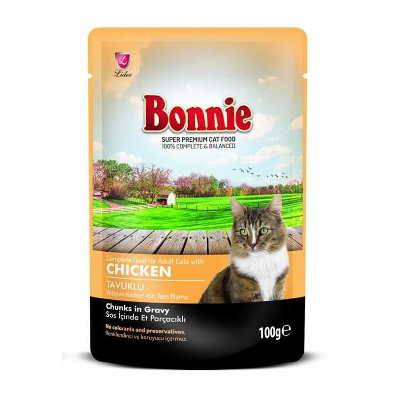 Bonnie Pouch Kedi Maması Çeşitleri 85gr x 22 Adet