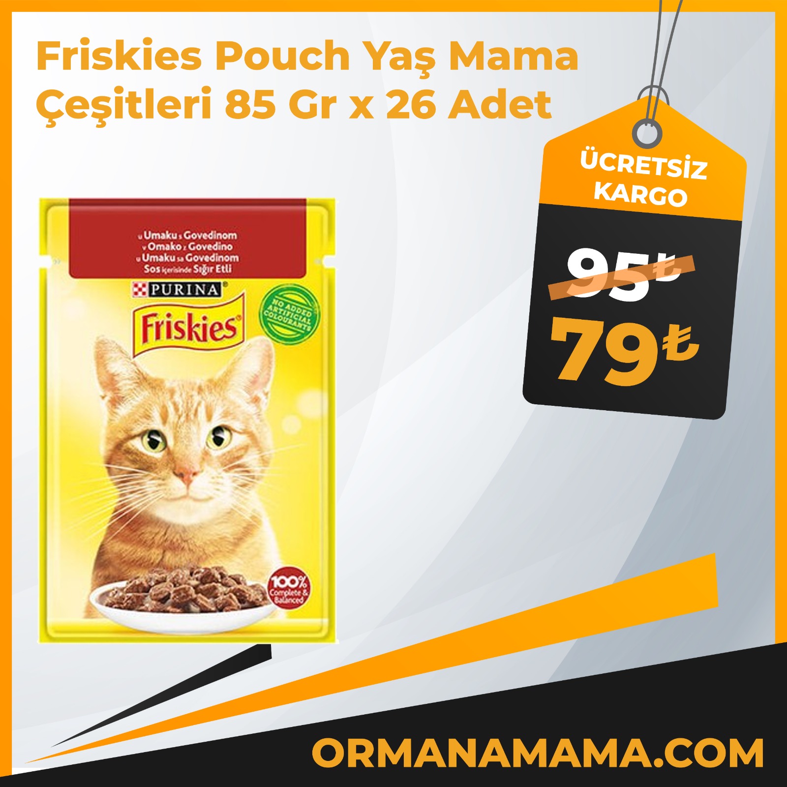 Friskies Pouch 100 Gr x 20 Adet + 6 Adet Hediyeli 