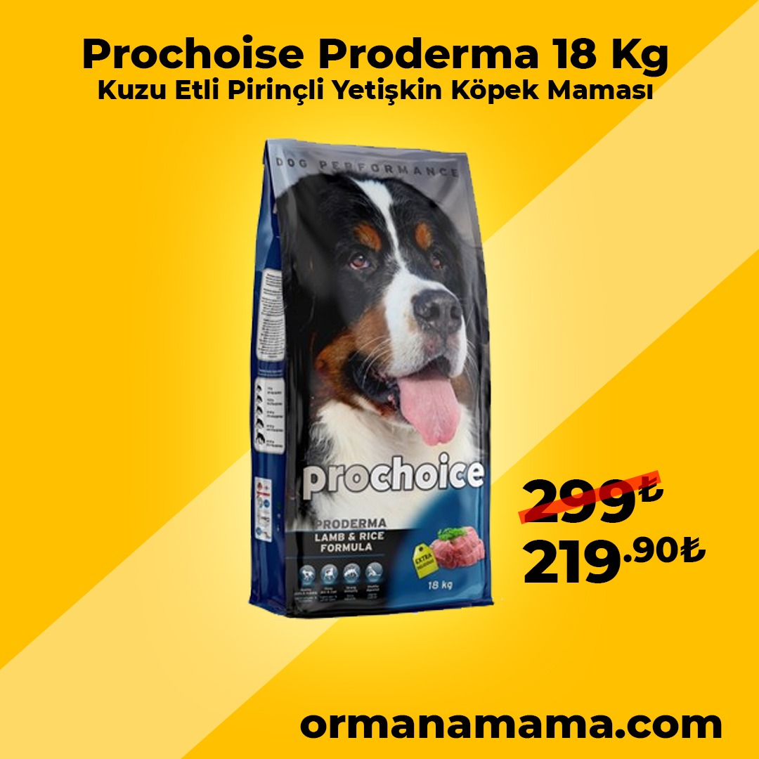 Pro Choice Pro Derma 18 Kg Kuzu Etli Yetişkin Köpek Maması