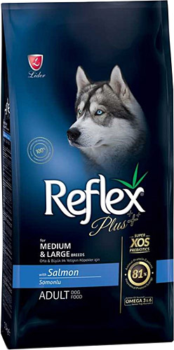 Reflex Plus 1 Kg Somonlu Orta Büyük Irk Yetişkin Köpek Maması