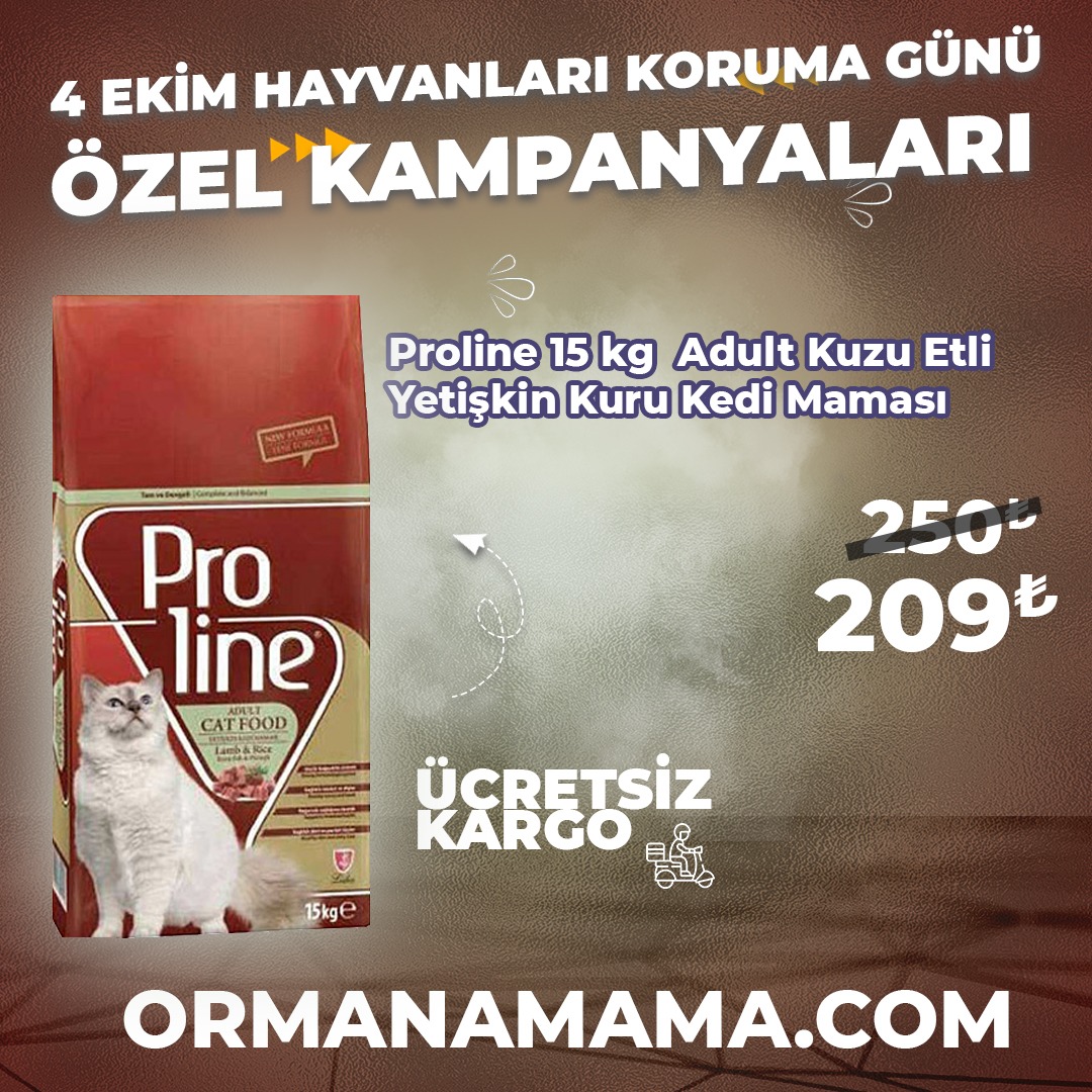 Proline 15 Kg Kuzu Etli Yetişkin Kedi Maması