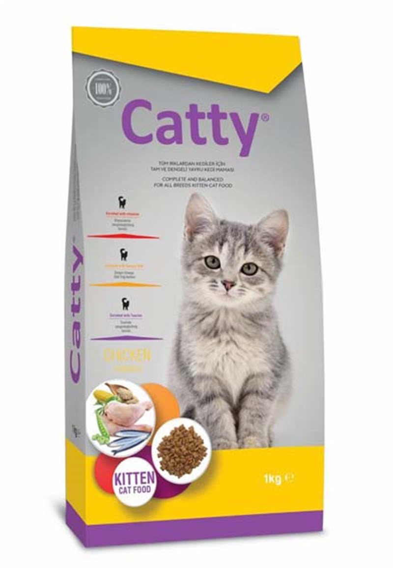 Catty Tavuklu Yavru Kedi Maması 1 Kg