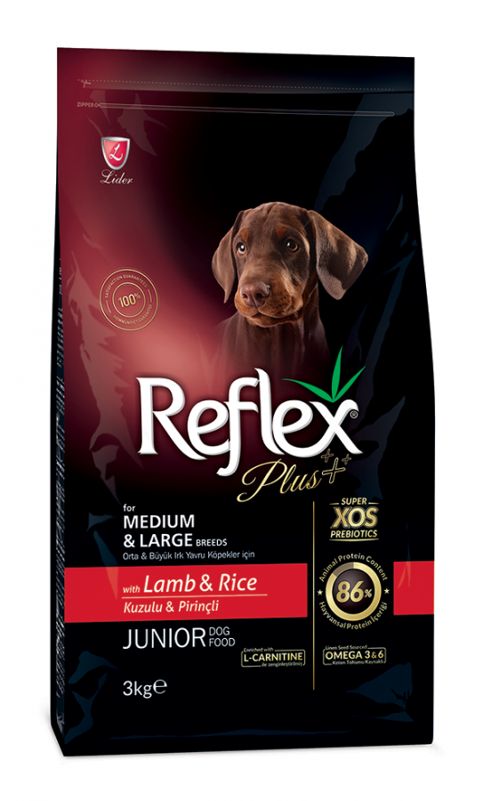Reflex Plus 3 Kg Kuzu Etli Pirinçli Yavru Köpek Maması
