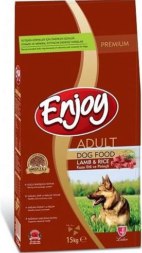 Enjoy 15 Kg Yetişkin Kuzu Etli Pirinçli Yetişkin Köpek Maması