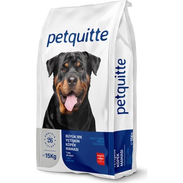 Petquitte 15 Kg Kuzu Etli Pirinçli Yetişkin Büyük Irk Köpek Maması