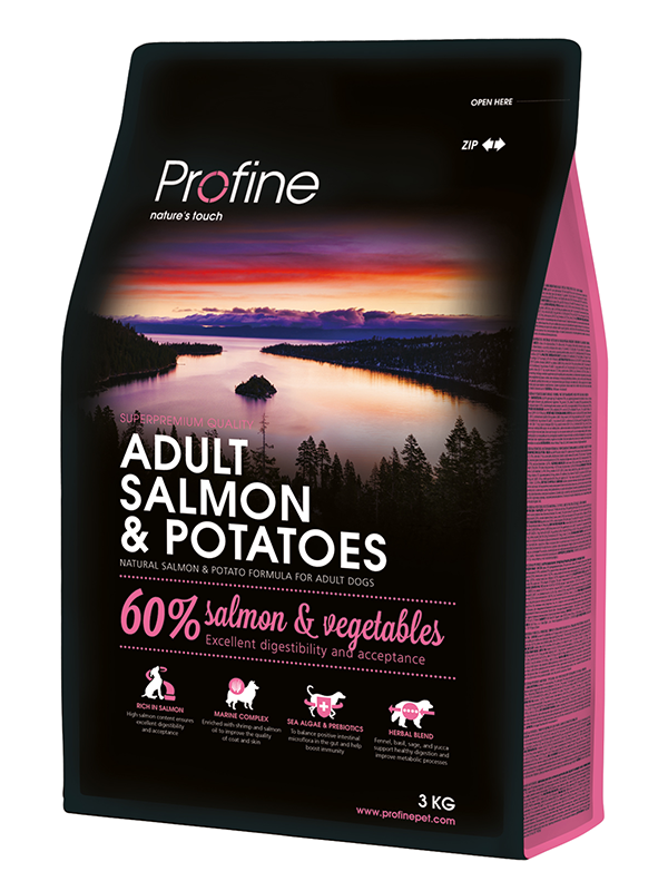 Profine Salmon Az Tahıllı Hipoalerjenik Somon & Patatesli Yetişkin Köpek Maması 3 Kg