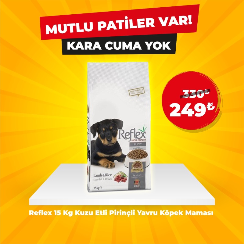 Reflex Puppy 15 Kg Kuzu Etli Yavru Köpek Maması