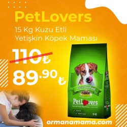 Pet Lovers Kuzu Etli 15 Kg Yetişkin Köpek Maması