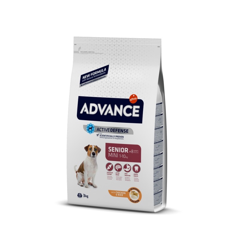 Advance Mini Senior Tavuklu ve Pirinçli Yaşlı Köpek Maması 3kg