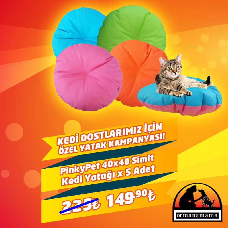 PinkyPet 40x40 cm Simit Kedi x 5 Adet