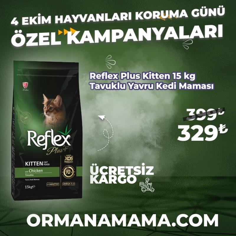 Reflex Plus 15 Kg Tavuklu Yavru Kedi Maması