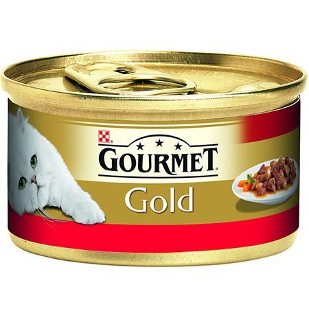 Gourmet Gold Parça Etli ve Soslu Sığır Etli Kedi Konservesi 85 Gr