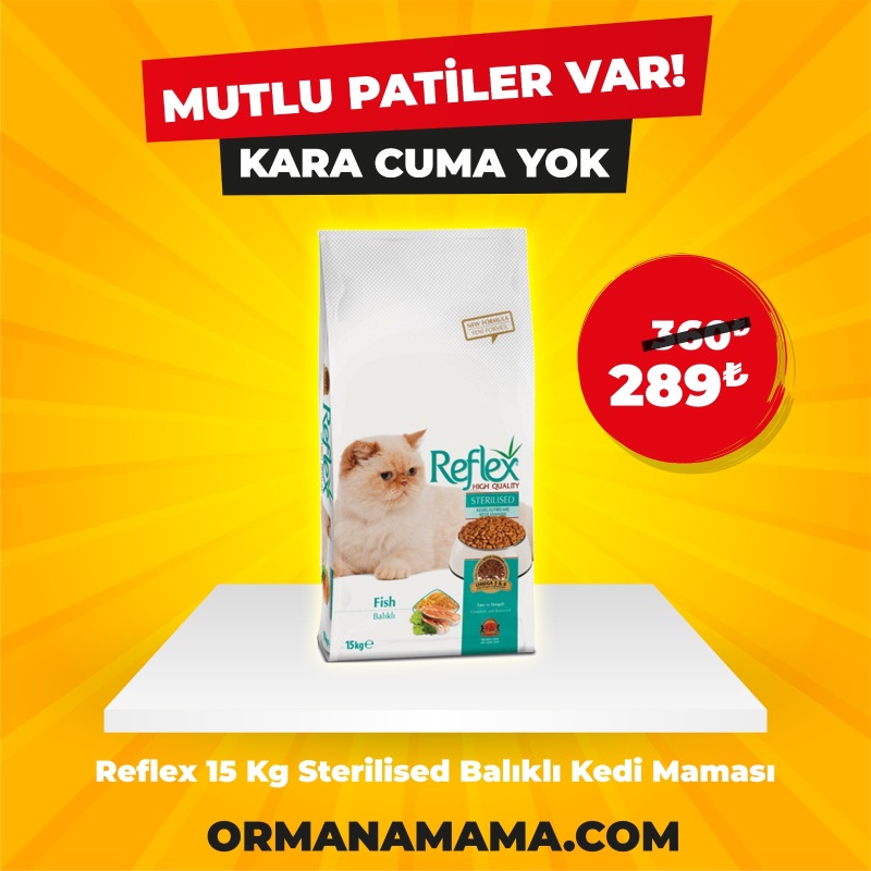 Reflex 15 Kg Balıklı Sterilised Kedi Maması