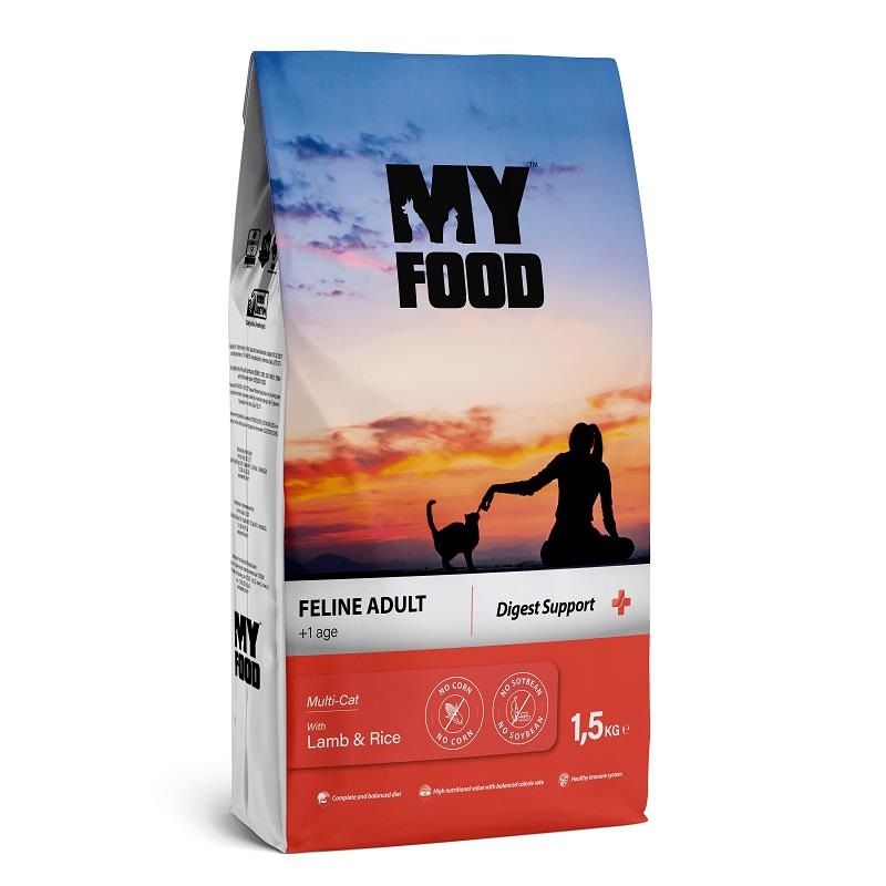 My Food Kuzulu&Pirinçli Yetişkin Kedi Maması Digest Support 1-5 Kg