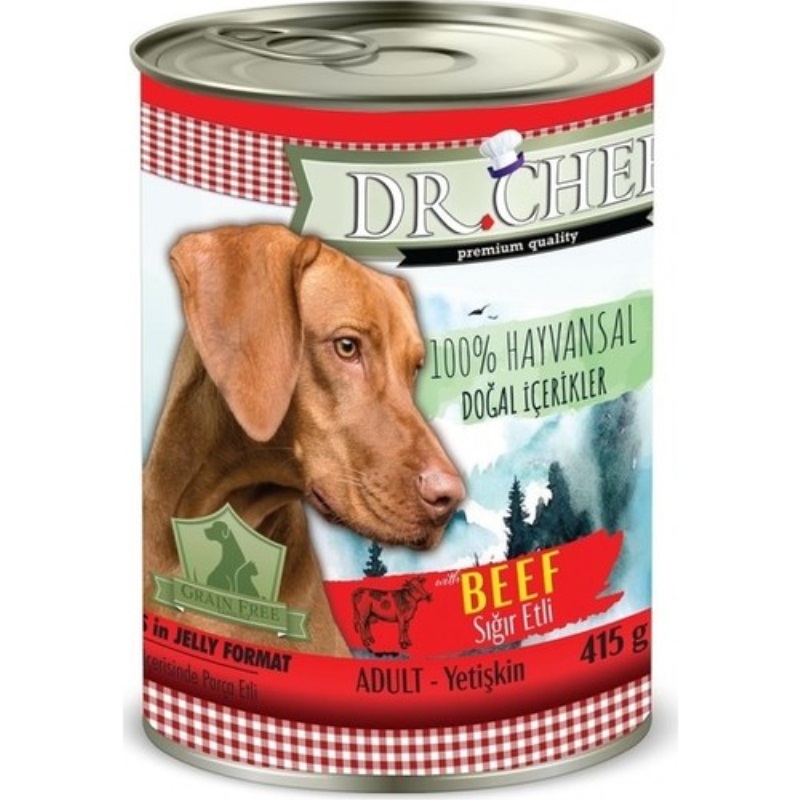 Dr. Chef Yetişkin Köpek Konserve 24 x 415 Gr