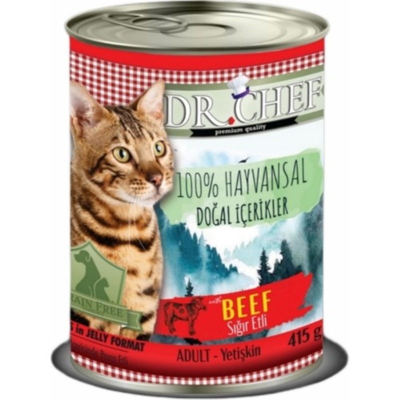 Dr.Chef Kedi Konserve 415 Gr X 24 Adet