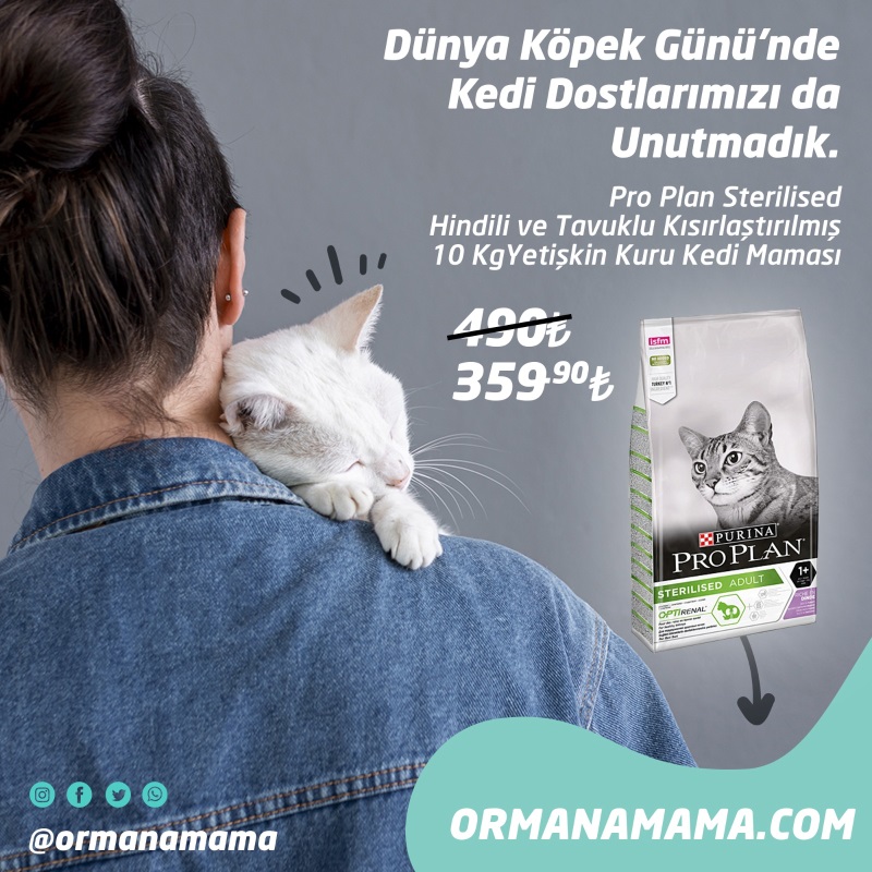 Pro Plan Sterilised Hindili ve Tavuklu Kısırlaştırılmış Yetişkin Kuru Kedi Maması