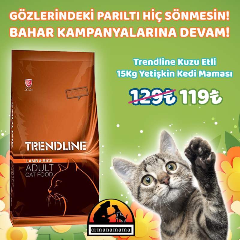 Trendline Kuzu Etli 15Kg Yetişkin Kedi Maması