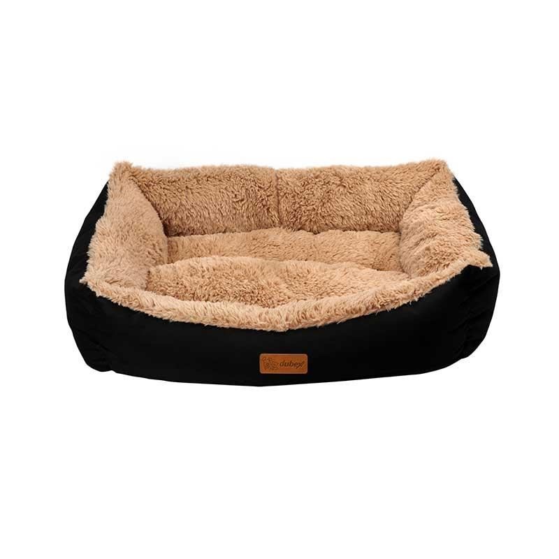 Dubex Jellybean Peluş Köpek Yatağı 78x60x22cm Siyah (Large)