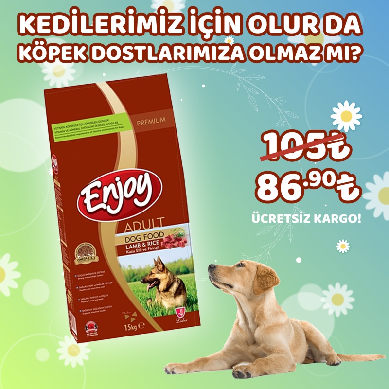 Enjoy Yetişkin Kuzu Etli 15 Kg Köpek Maması