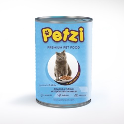 Petzi Cat Premium Somonlu Soslu Yetişkin Kedi Konservesi 400 Gr