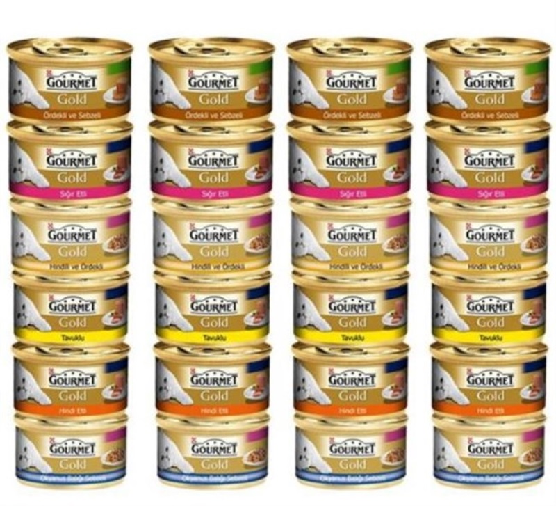 Gourmet Gold Çeşitli Konserve Kedi Maması 85 gr x 24 Adet