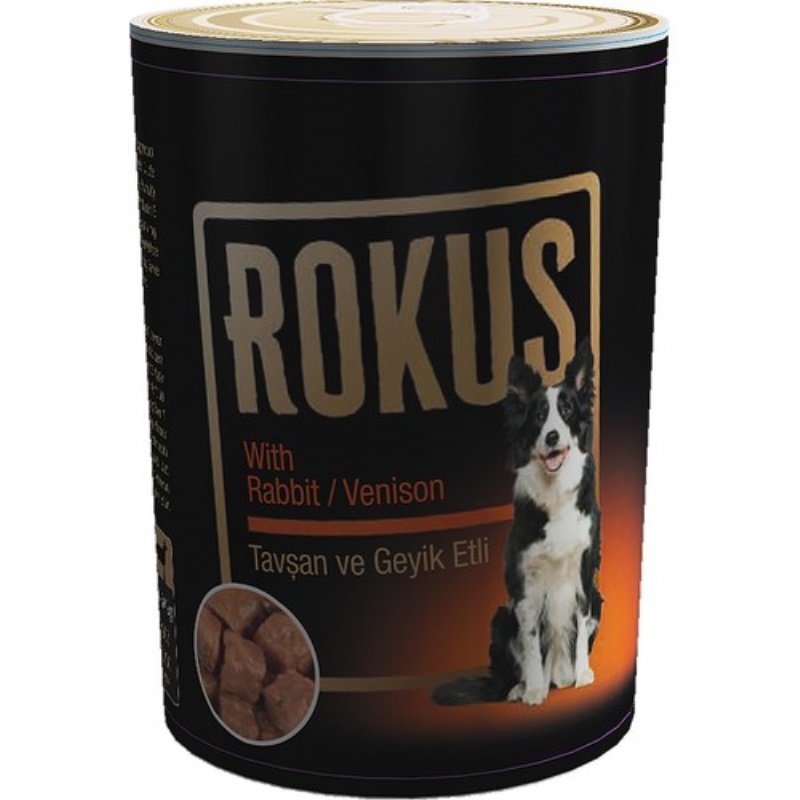 Rokus Tavşan Geyik Etli 410 gr Köpek Konserve Maması