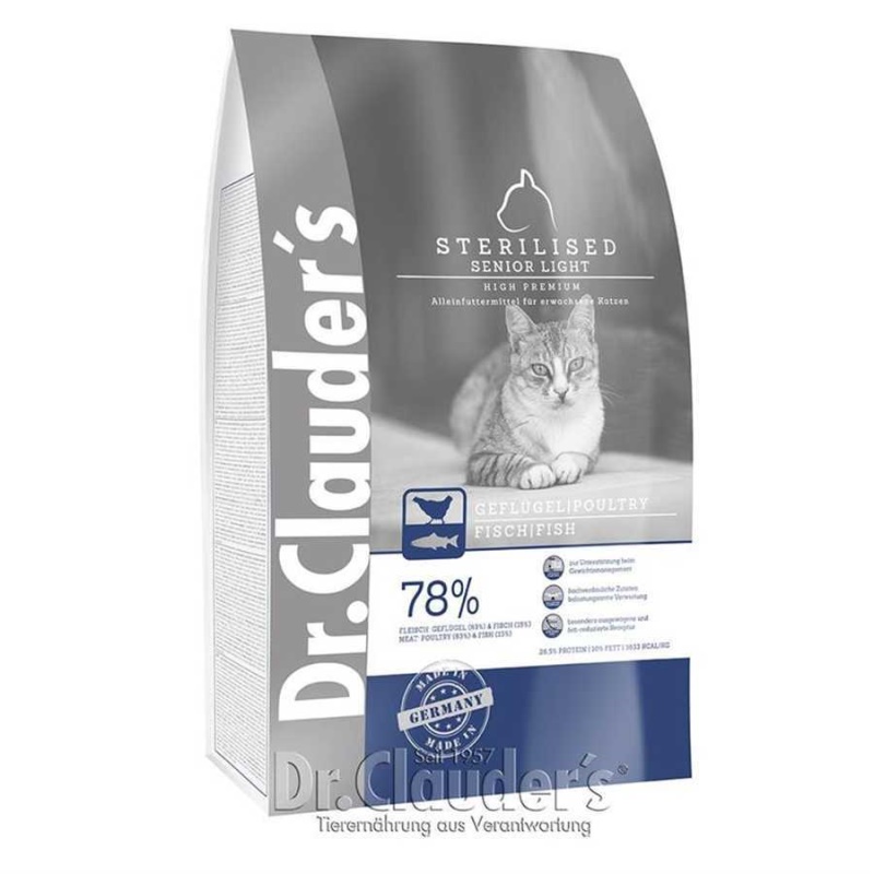 Dr.Clauders Tavuklu Balıklı Yaşlı Kısır Light Kedi Maması 1,5 Kg