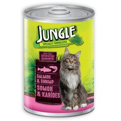 Jungle Somonlu Karidesli Kedi Konservesi 415 Gr