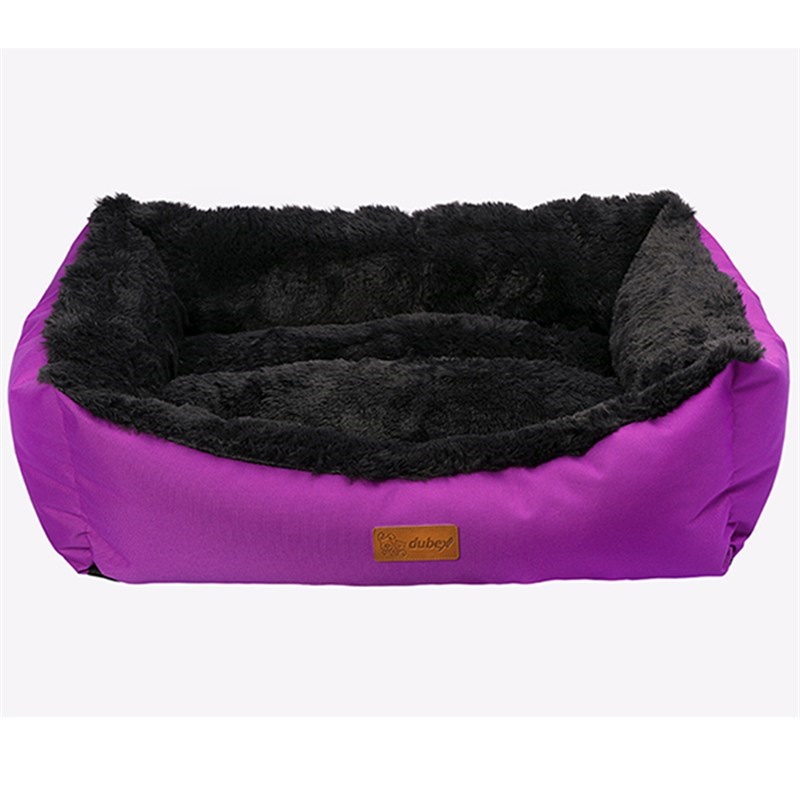 Dubex Jellybean Peluş Kedi ve Köpek Yatağı 50x38x19cm Lila (Small)