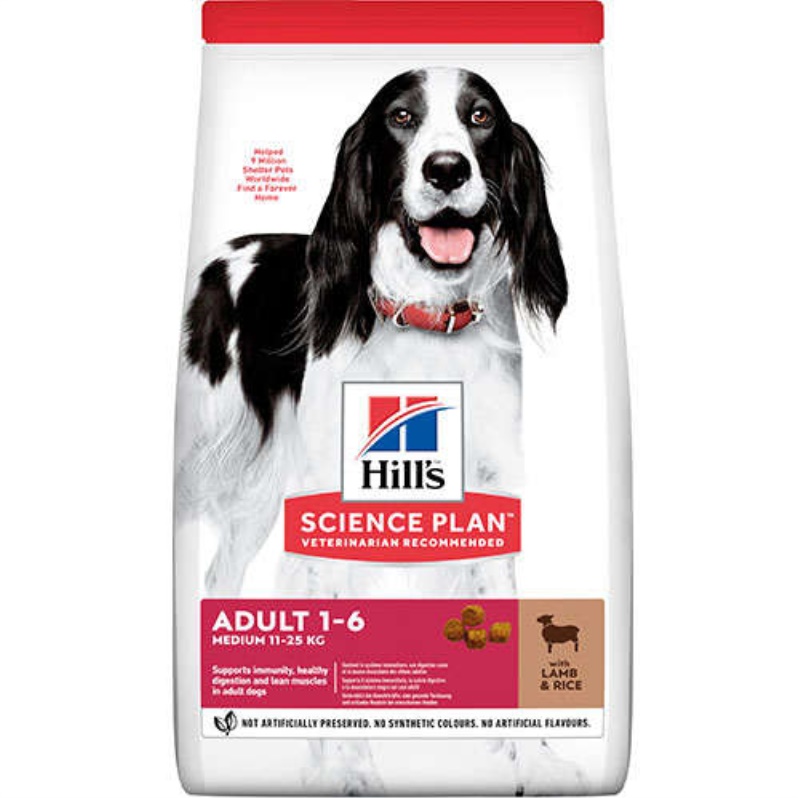 Hills Medium Lamb Orta Irk Kuzulu Yetişkin Kuru Köpek Maması 2,5Kg